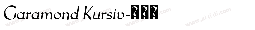 Garamond Kursiv字体转换